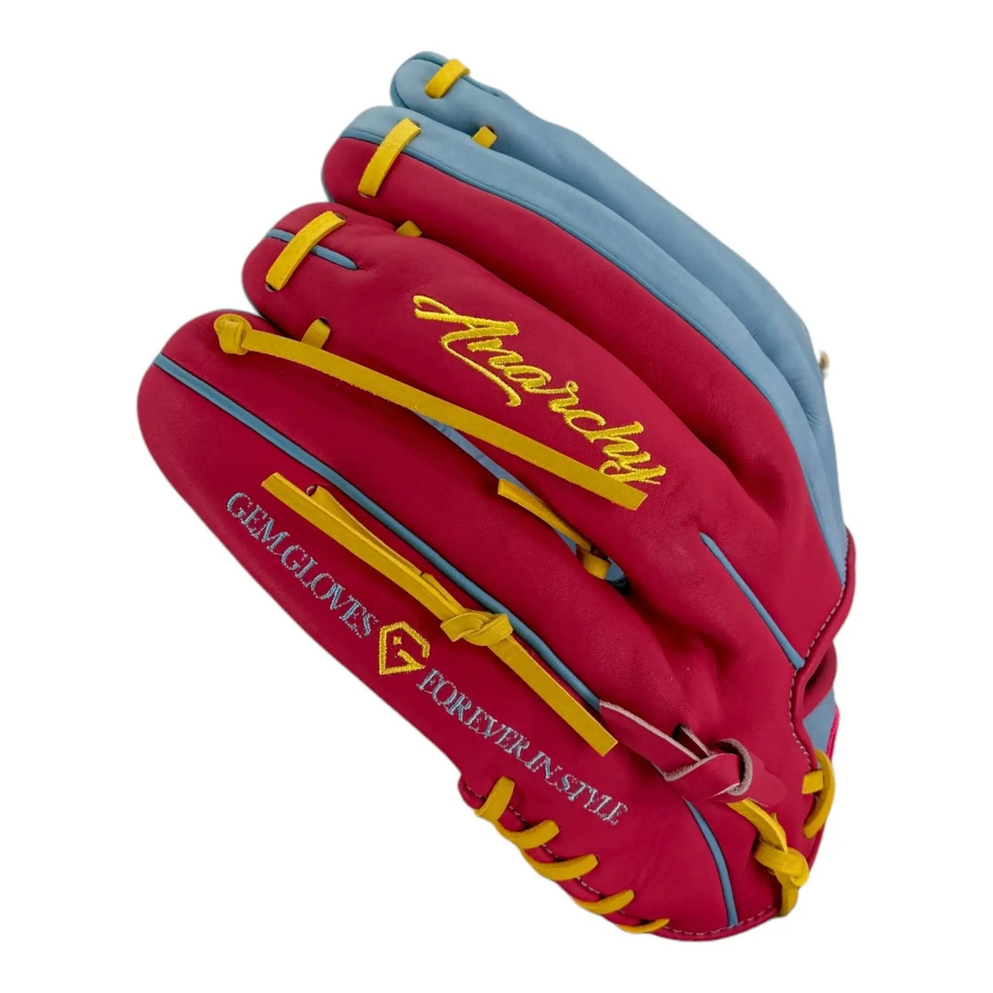 Anarchy x Gem Gloves Softball Fielding Glove - GEM130 Electric Lemonade – Product View | Smash It Sports | leather, kip, pro