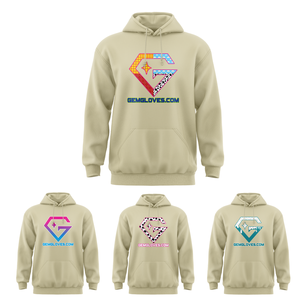 Gem Gloves Element Fleece Hoodie - Bone – Specs Overview | Smash It Sports | pro, pocket