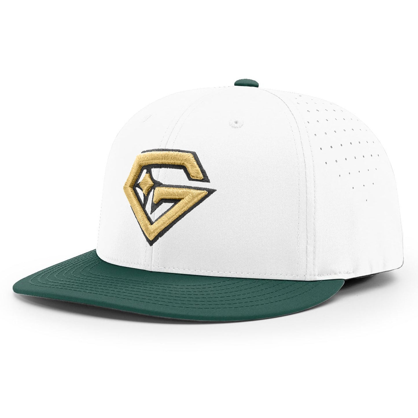 Gem Gloves PTS30 Hat - White/Green/Gold – Product View | Smash It Sports | pro