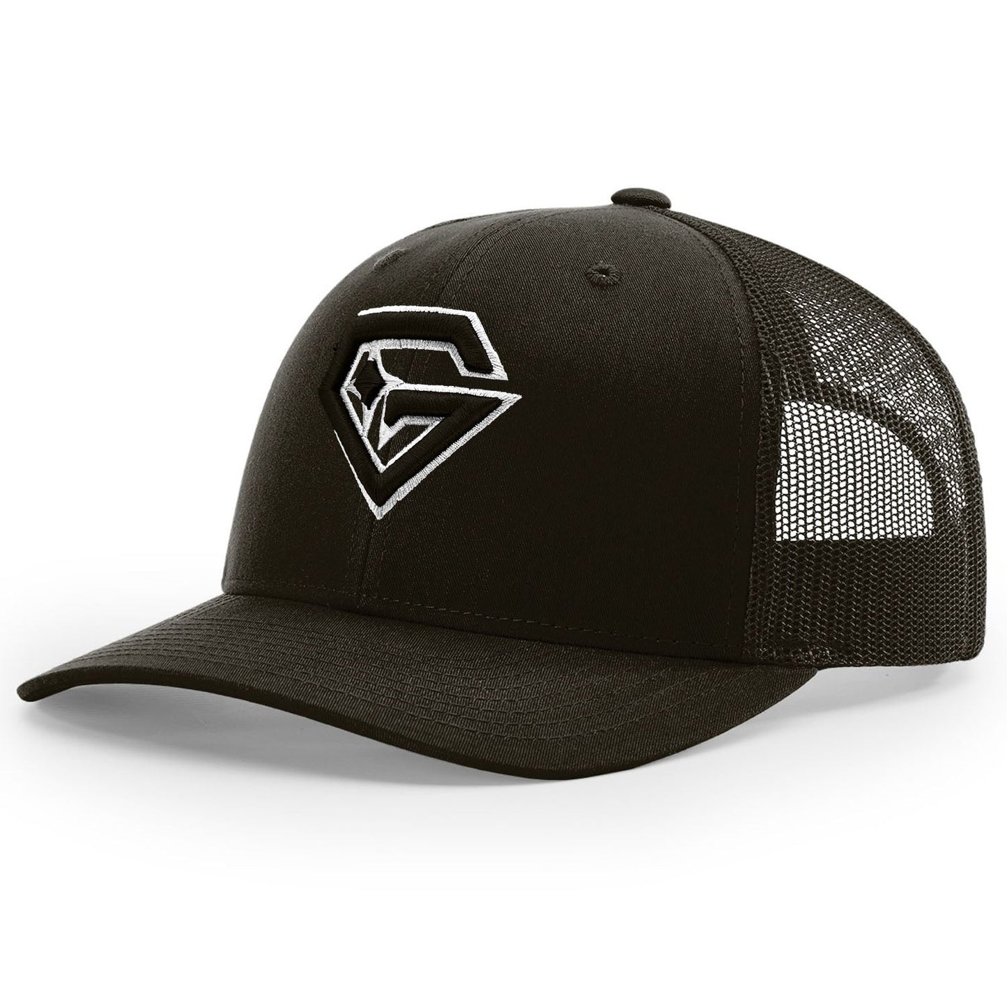 Gem Gloves R112 Trucker Hat - Black/White – Product View | Smash It Sports | leather, pro