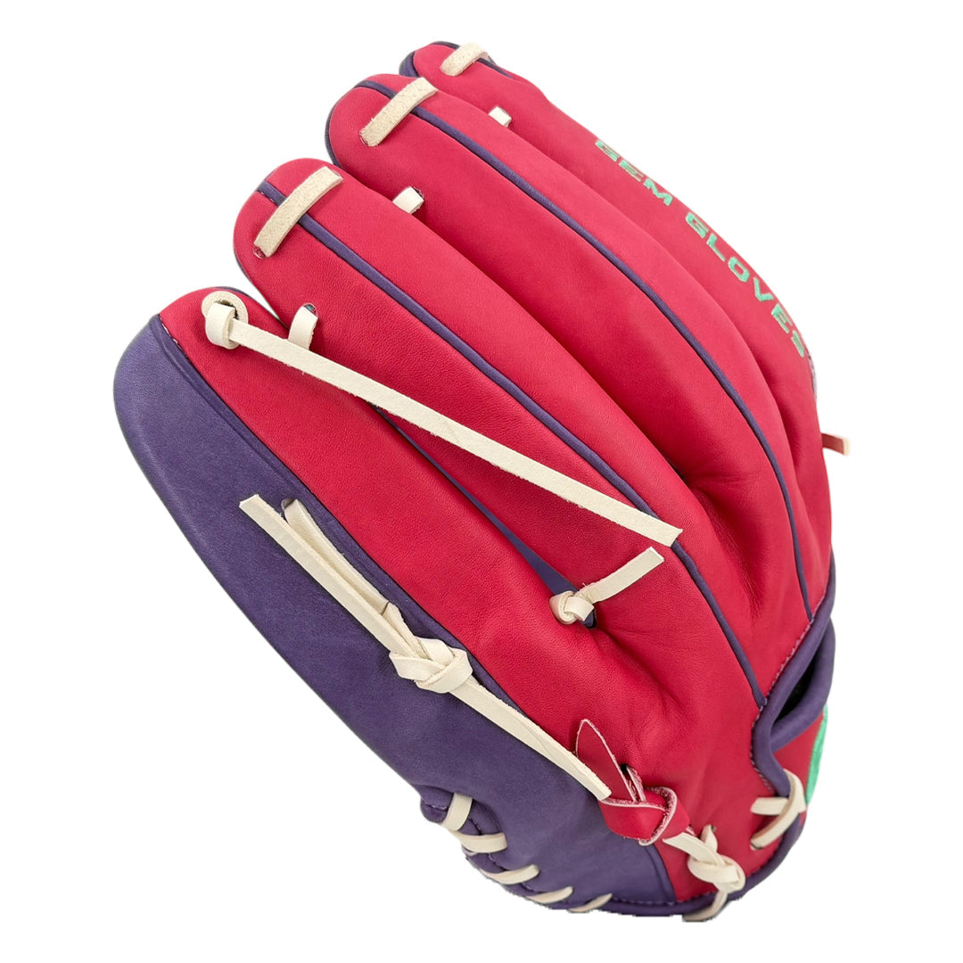Gem Gloves Softball Fielding Glove - GEM088 - Tuna Pink – Product View | Smash It Sports | leather, kip, pro