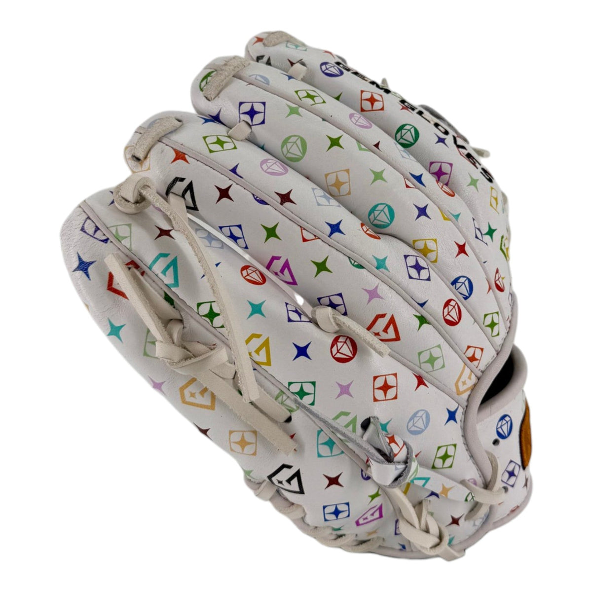 Gem Gloves Baseball Fielding Glove - GEM107 Rainbow LUX – Product View | Smash It Sports | leather, kip, pro