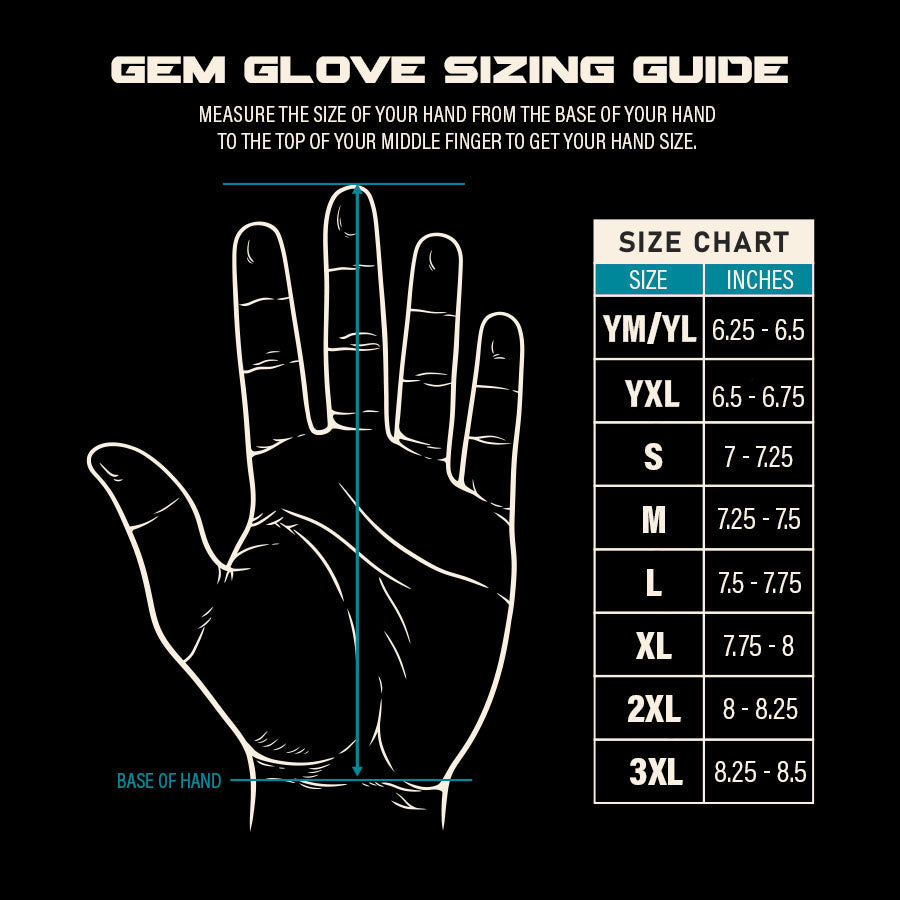 Gem Glove Opalite Batting Glove - Royal/White