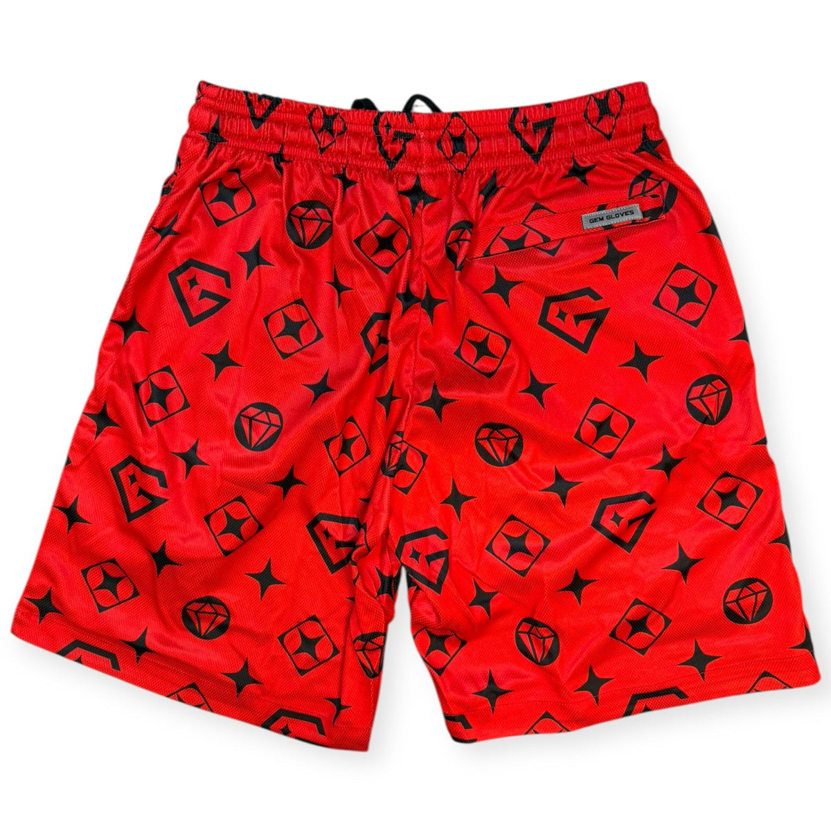 Gem Gloves Mesh Shorts - Lux - Red/Black – Product View | Smash It Sports | pro, pocket