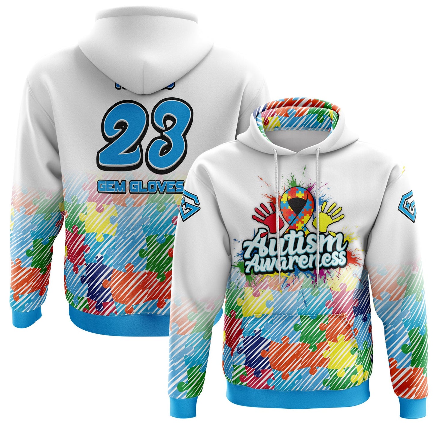 2026 Gem Gloves Autism Awareness Hoodie (Customized Buy-In) – Product View | Smash It Sports | pro