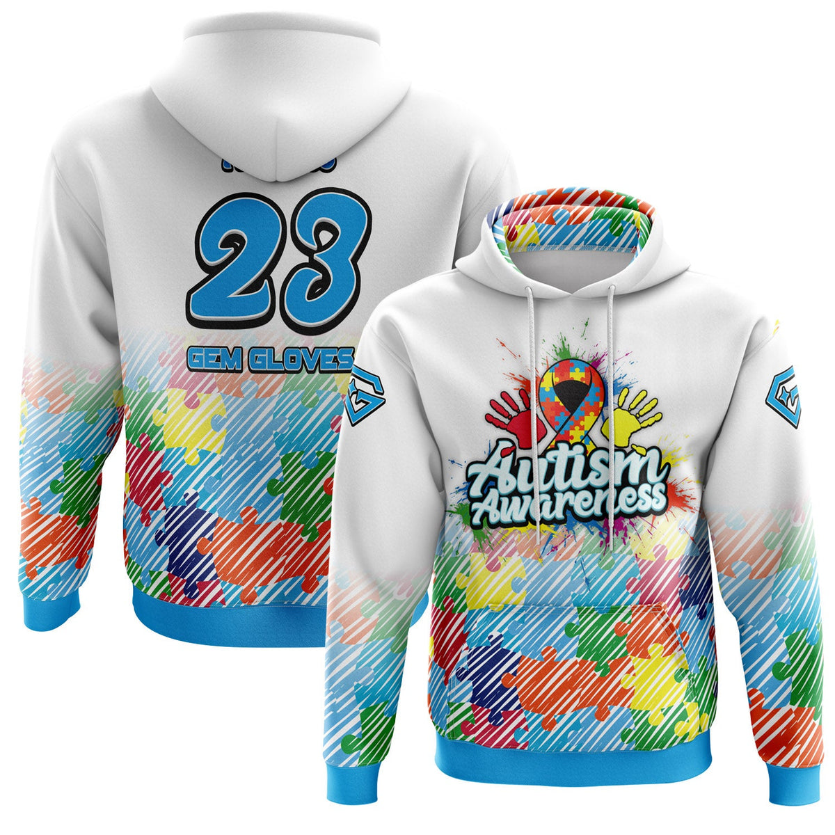 2026 Gem Gloves Autism Awareness Hoodie (Customized Buy-In) – Product View | Smash It Sports | pro