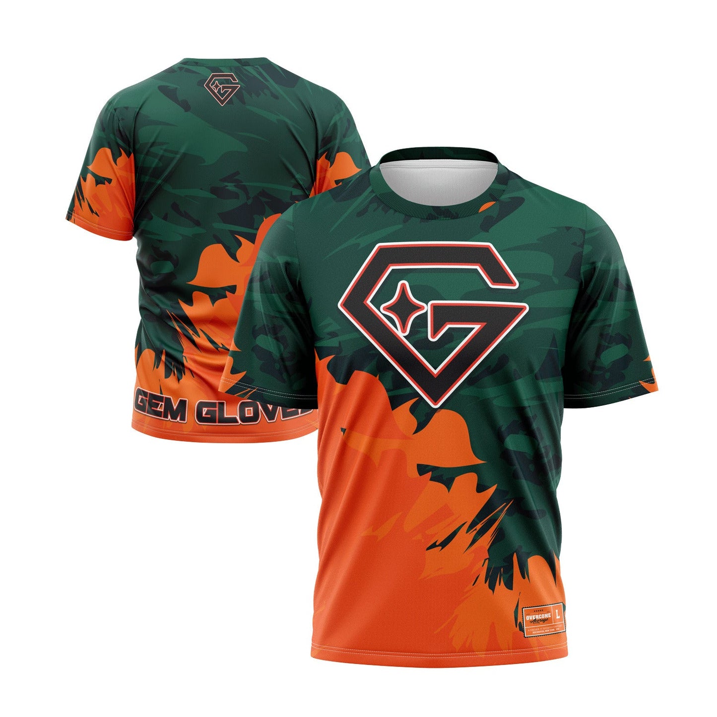 Gem Gloves Short Sleeve Shirt - Tropic Inferno – Product View | Smash It Sports