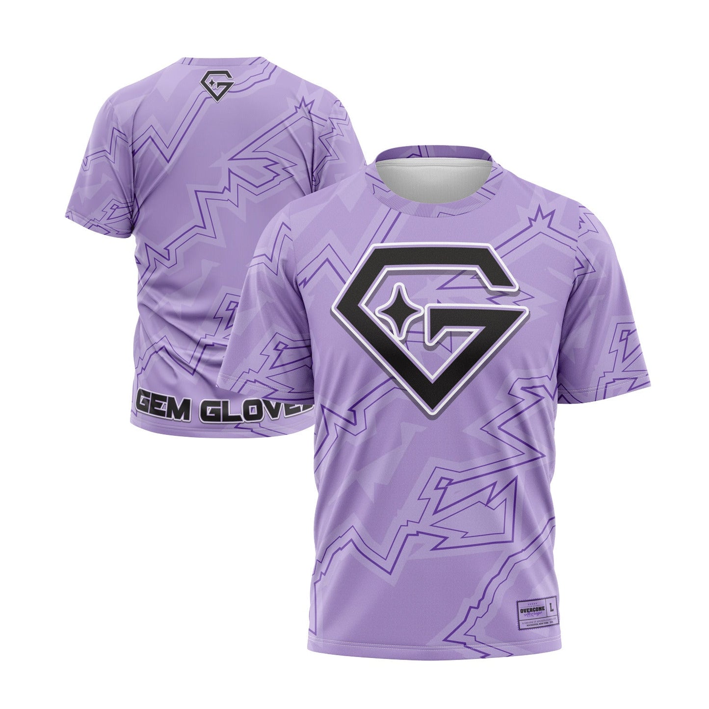 Gem Gloves Short Sleeve Shirt - Lightning Lilac – Product View | Smash It Sports
