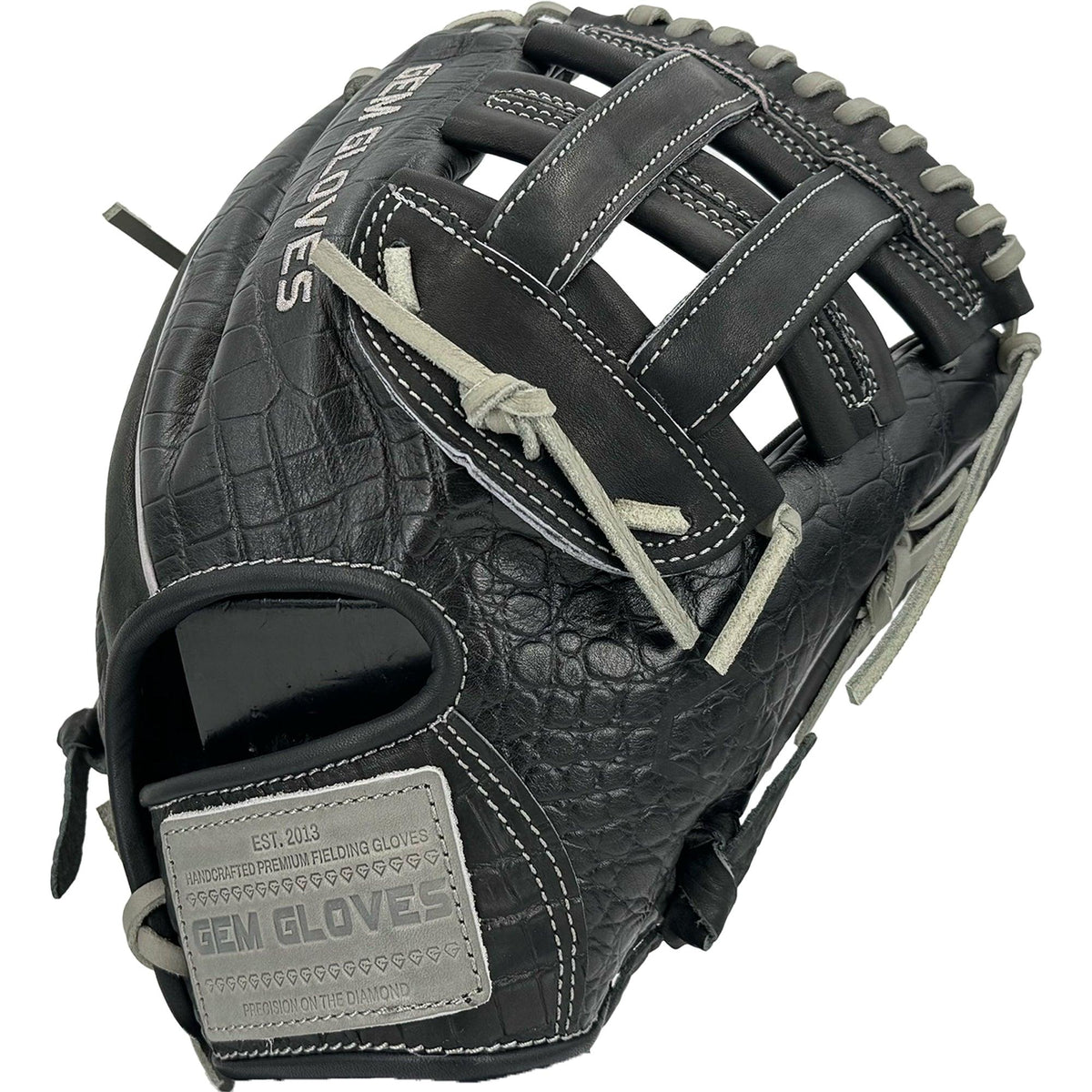 Gem Gloves Baseball Fielding Glove - GEM033 Gator – Product View | Smash It Sports | leather, kip, pro