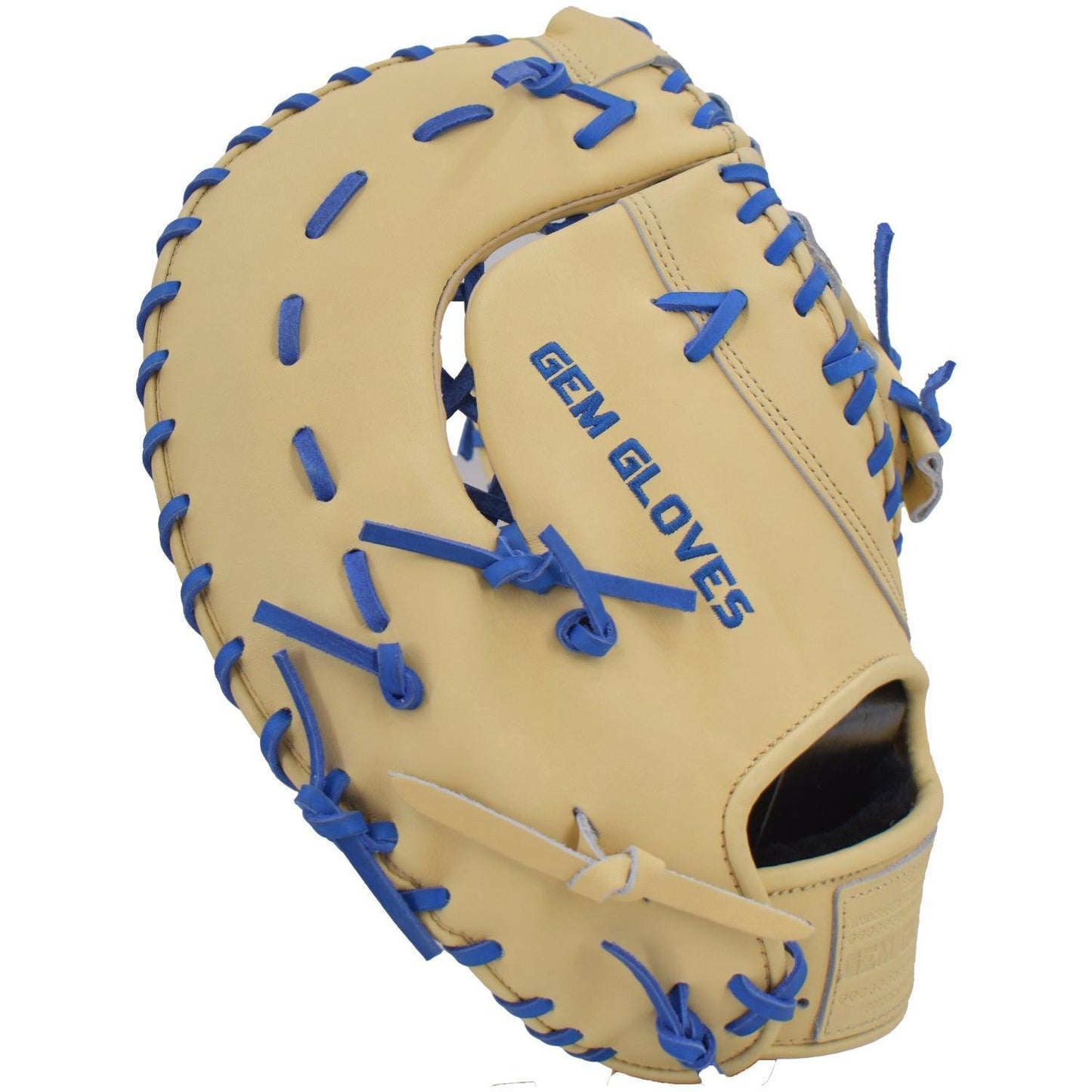 Gem Gloves Softball First Base Mitt/Glove - GEM020 (Tan/Royal) - Smash It Sports