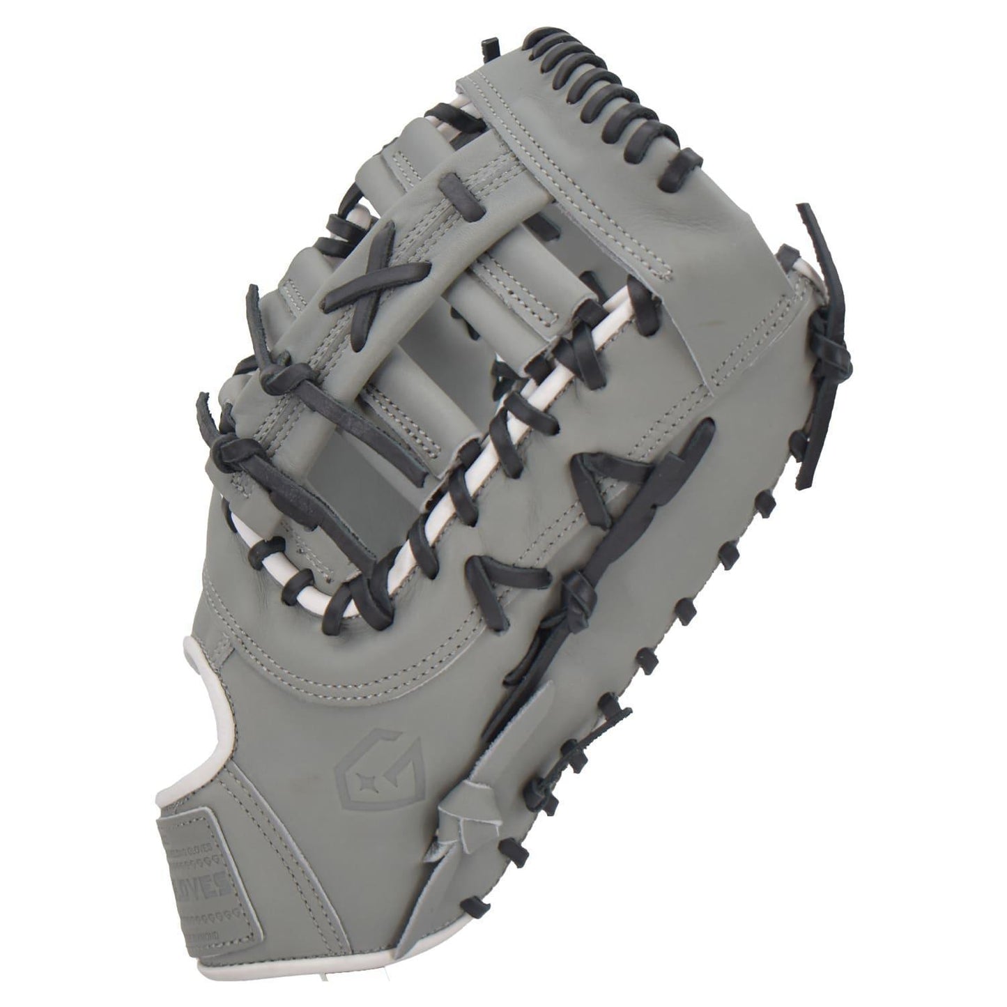 Gem Gloves Softball First Base Mitt/Glove - GEM021 (Grey/Black/White) - Smash It Sports