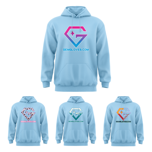 Gem Gloves Element Fleece Hoodie - Aqua