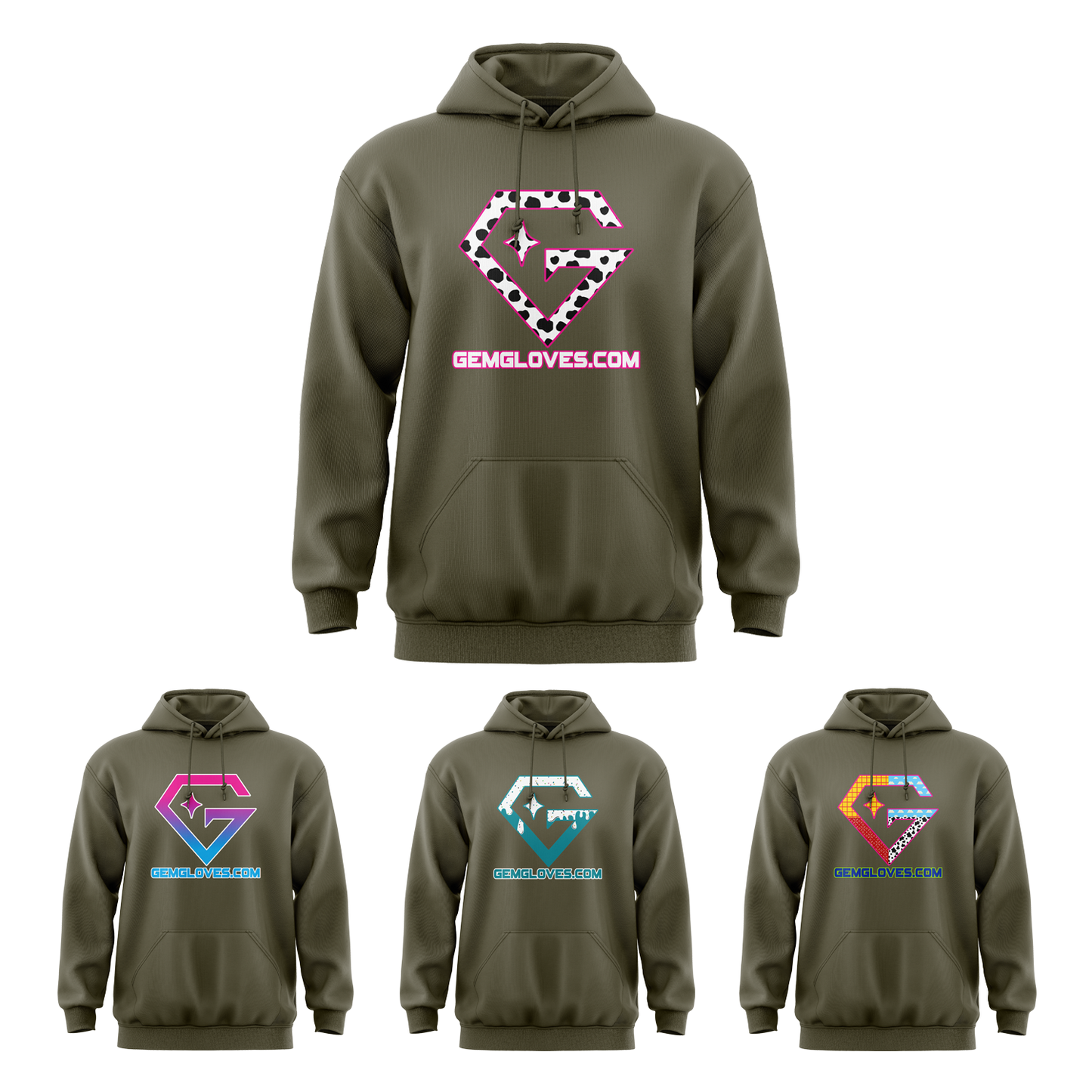 Gem Gloves Element Fleece Hoodie - Army