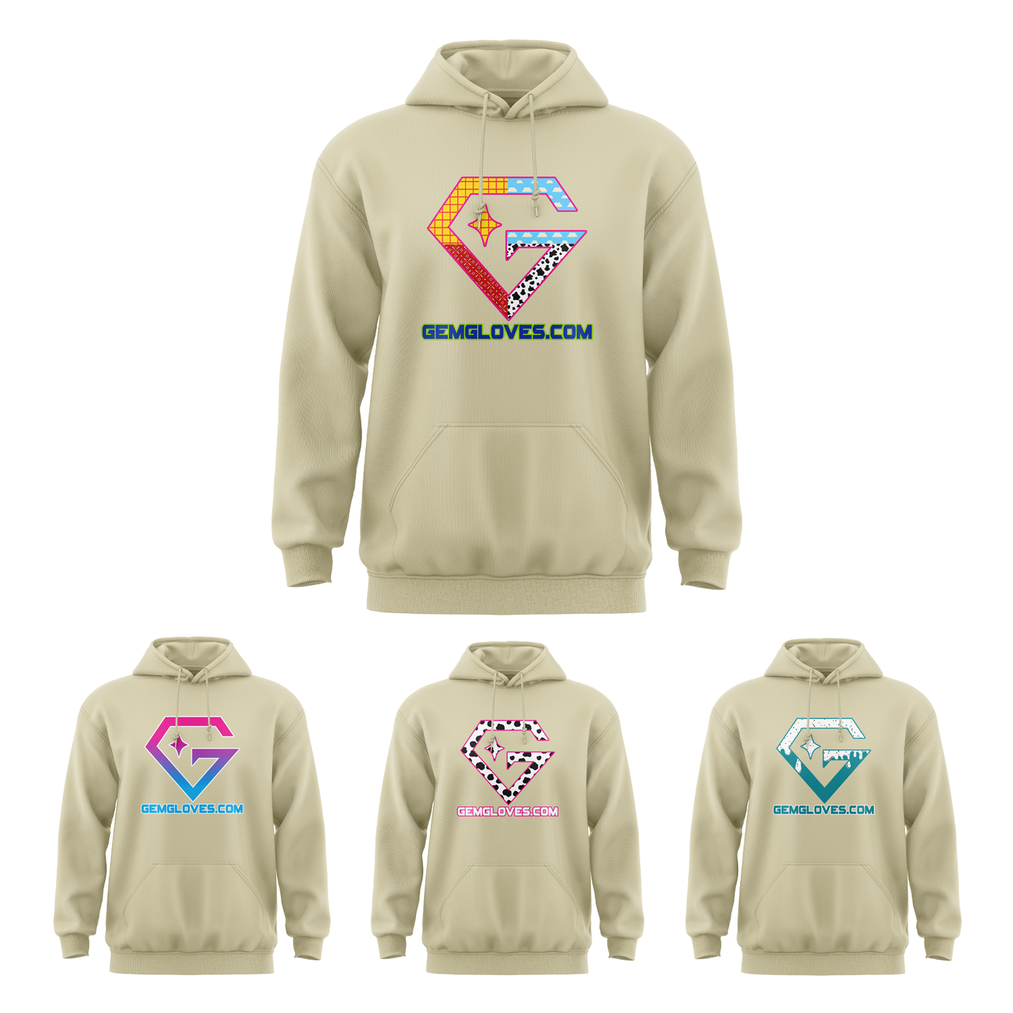 Gem Gloves Element Fleece Hoodie - Bone – Specs Overview | Smash It Sports | pro, pocket