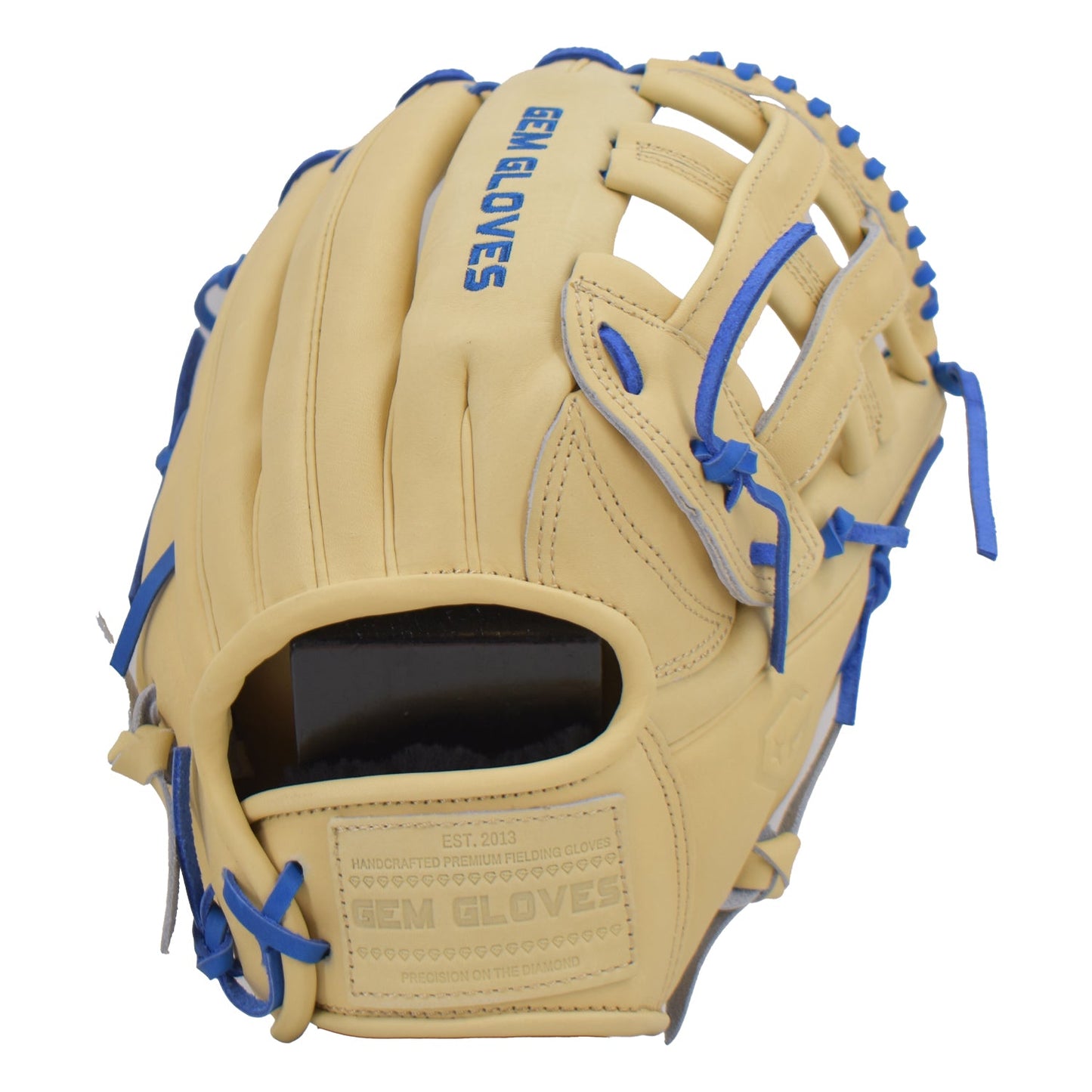 Gem Gloves Softball Fielding Glove - GEM006 (Tan/Royal)