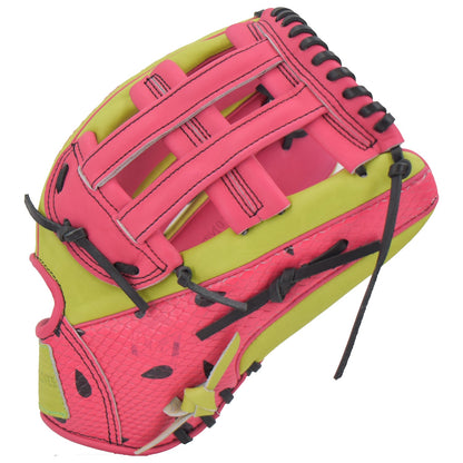 Gem Gloves Softball Fielding Glove - GEM011 (Neon Lemon/Pink)