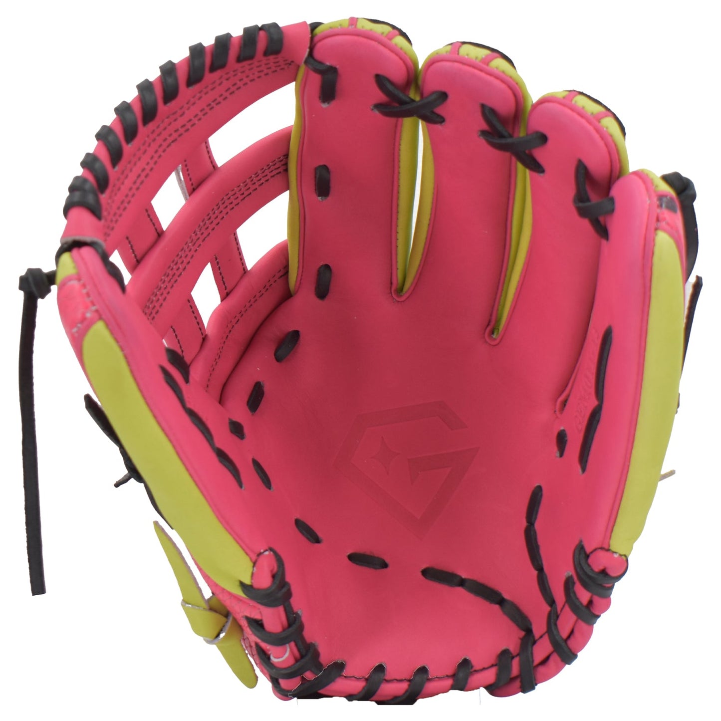 Gem Gloves Softball Fielding Glove - GEM011 (Neon Lemon/Pink)