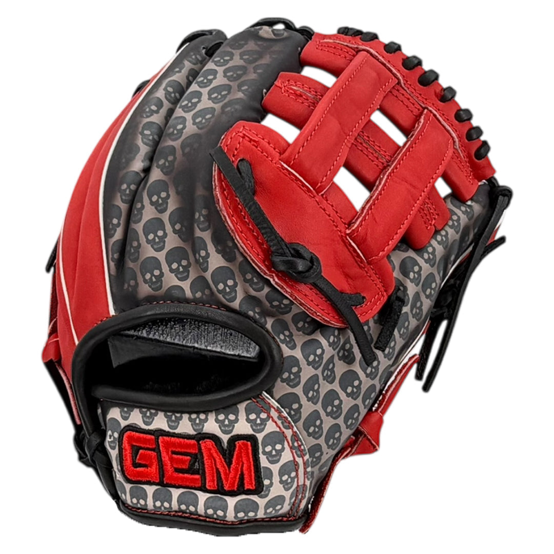Gem Gloves Baseball Fielding Glove - GEM085 Shadow Skulls