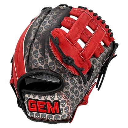 Gem Gloves Baseball Fielding Glove - GEM085 Shadow Skulls