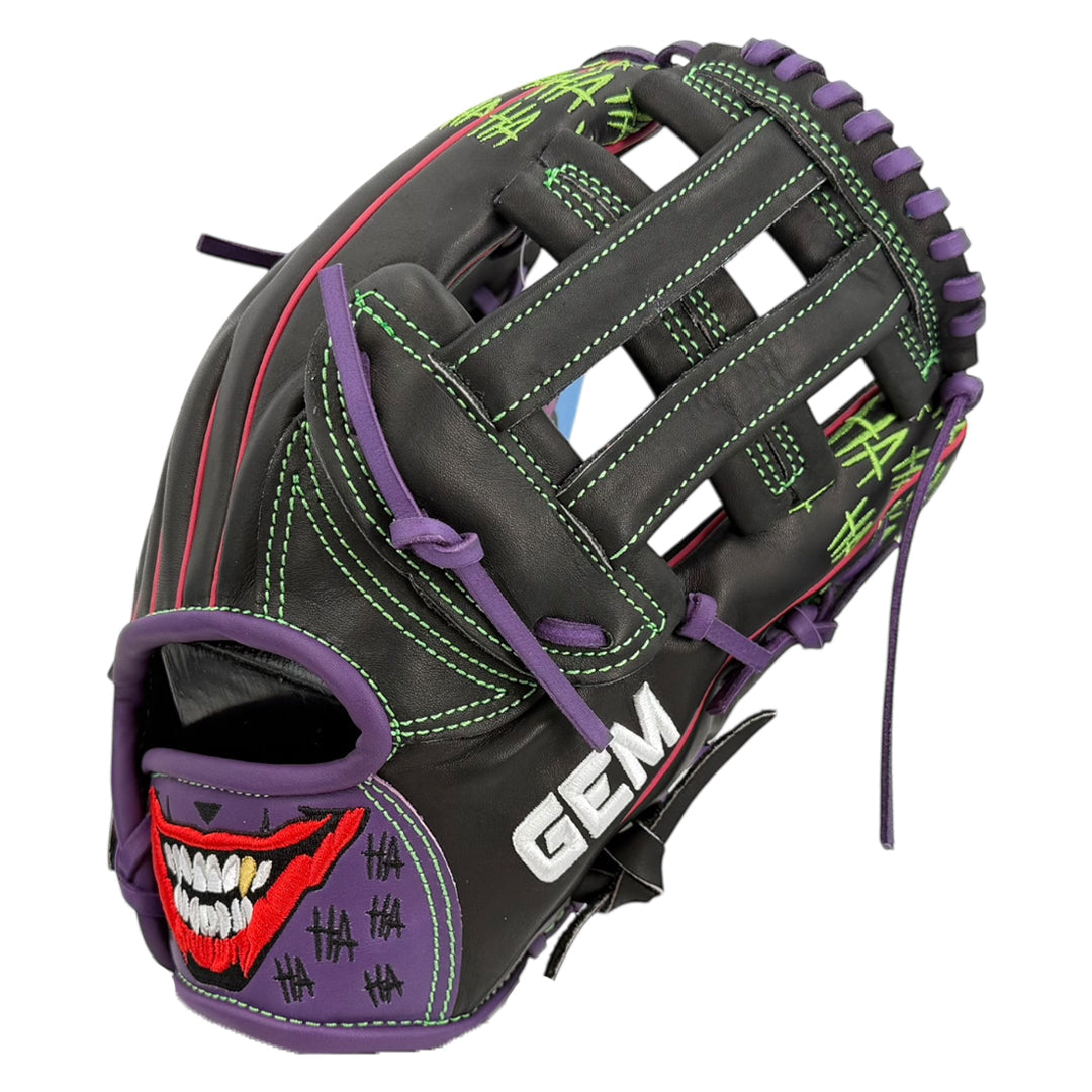 Gem Gloves Baseball Fielding Glove - GEM086 Joker 2.0 Black – Product View | Smash It Sports | leather, kip, pro