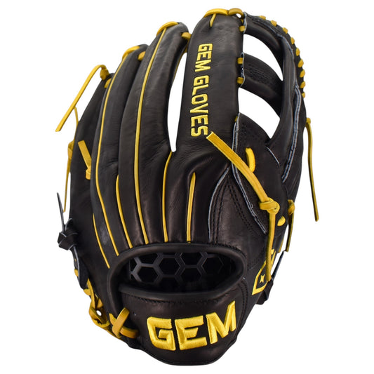Gem Gloves Flawless Collection Japanese Kip Leather Softball Fielding Glove - GEM196 Yellow Jacket