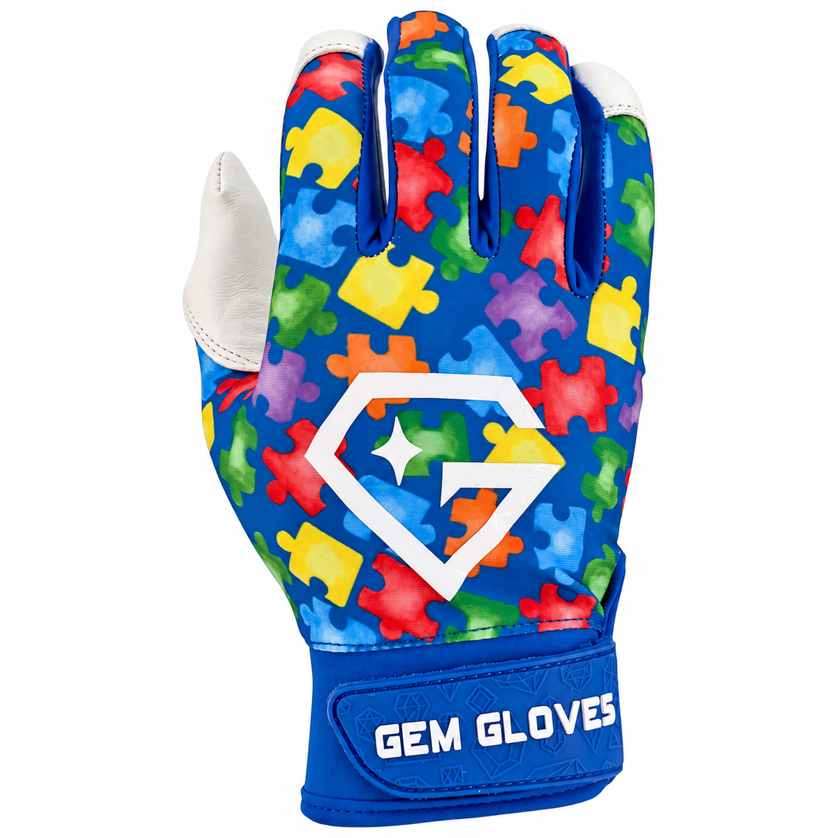 Gem Glove Opalite Batting Glove - Autism Awareness
