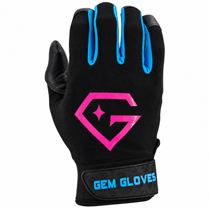 Gem Glove Opalite Batting Glove - Black/Vice