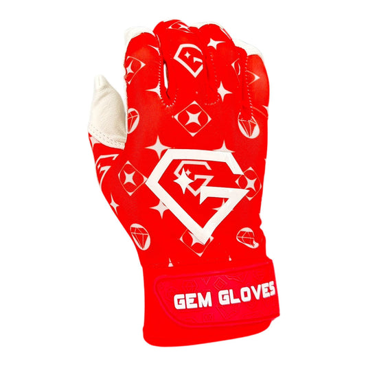 Gem Glove Opalite Batting Glove - Lux Red