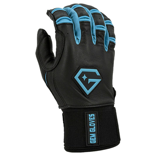 Gem Glove Prospector Long Cuff Batting Glove - Black/Carolina