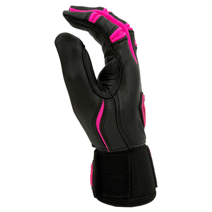 Gem Glove Prospector Long Cuff Batting Glove - Black/Pink