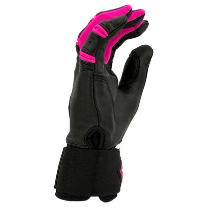 Gem Glove Prospector Long Cuff Batting Glove - Black/Pink