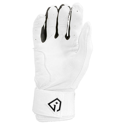 Gem Glove Prospector Long Cuff Batting Glove - White/Black