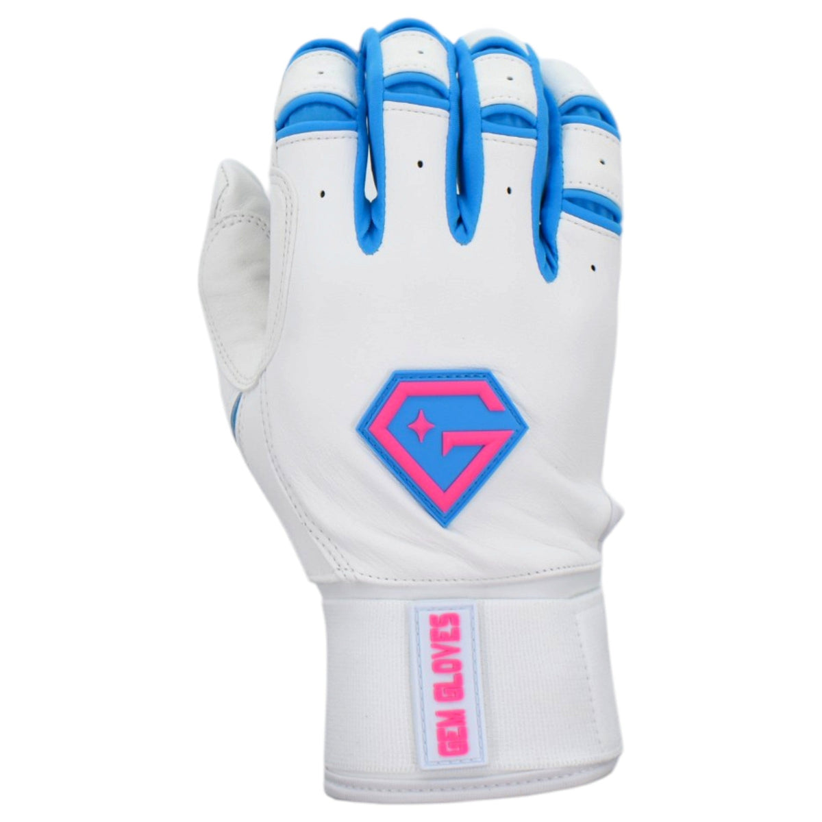 Gem Glove Prospector Long Cuff Batting Glove - White/Vice