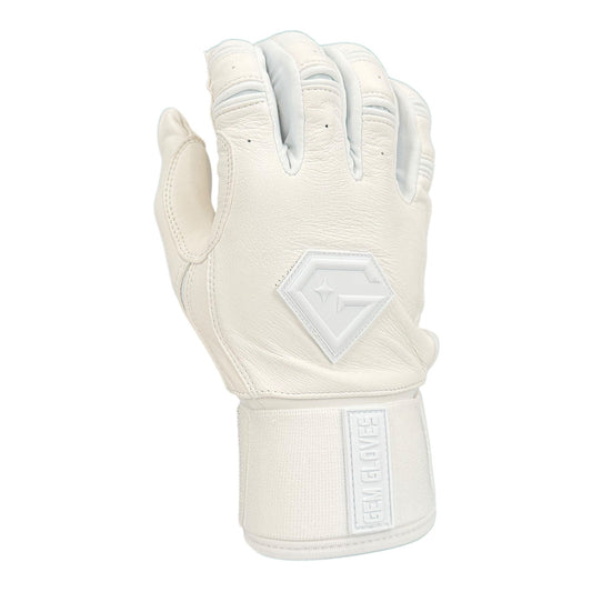 Gem Glove Prospector Long Cuff Batting Glove - Whiteout