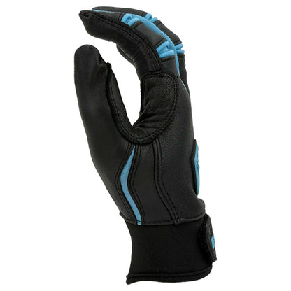 Gem Glove Prospector Short Cuff Batting Glove - Black/Carolina