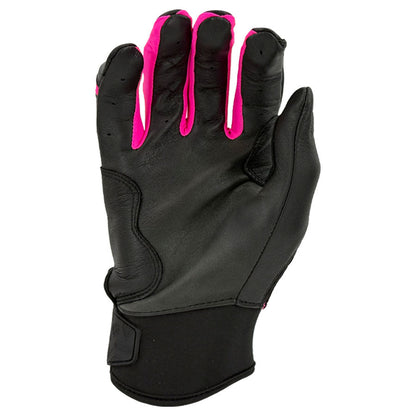 Gem Glove Prospector Short Cuff Batting Glove - Black/Pink