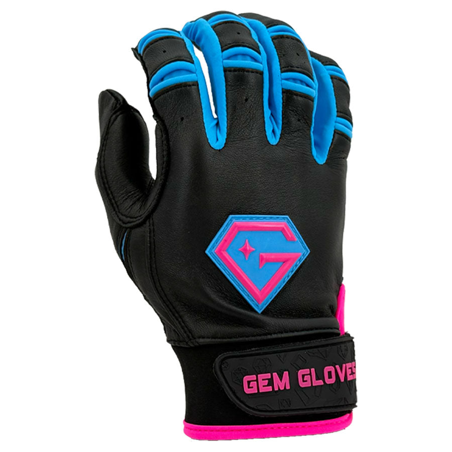 Gem Glove Prospector Short Cuff Batting Glove - Black/Vice