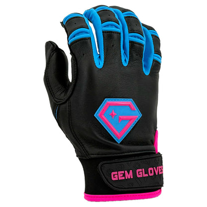 Gem Glove Prospector Short Cuff Batting Glove - Black/Vice