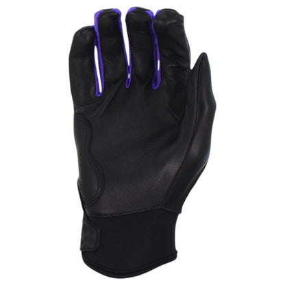 Gem Glove Prospector Short Cuff Batting Glove - Black/Purple/Green
