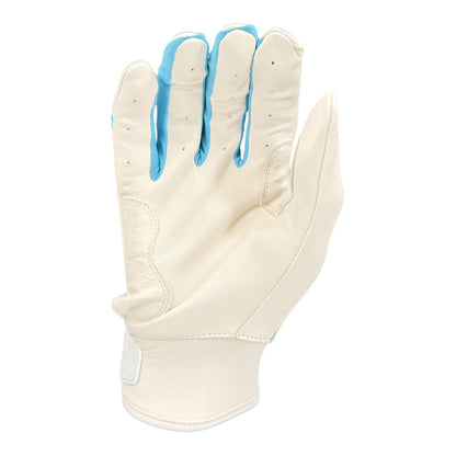 Gem Glove Prospector Short Cuff Batting Glove - White/Carolina