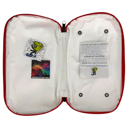 Gem Glove Prospector Short Cuff Batting Glove - White/Purple/Green