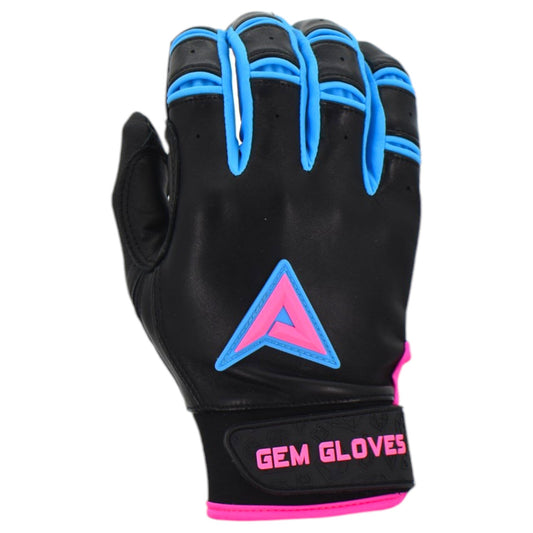 Gem Glove X Anarchy Prospector Short Cuff Batting Glove - Black/Vice