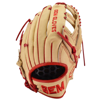 Gem Gloves Flawless Collection Japanese Kip Leather Softball Fielding Glove - GEM184 Redwood