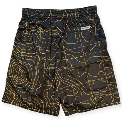 Gem Gloves Mesh Shorts - Topo - Black/Orange