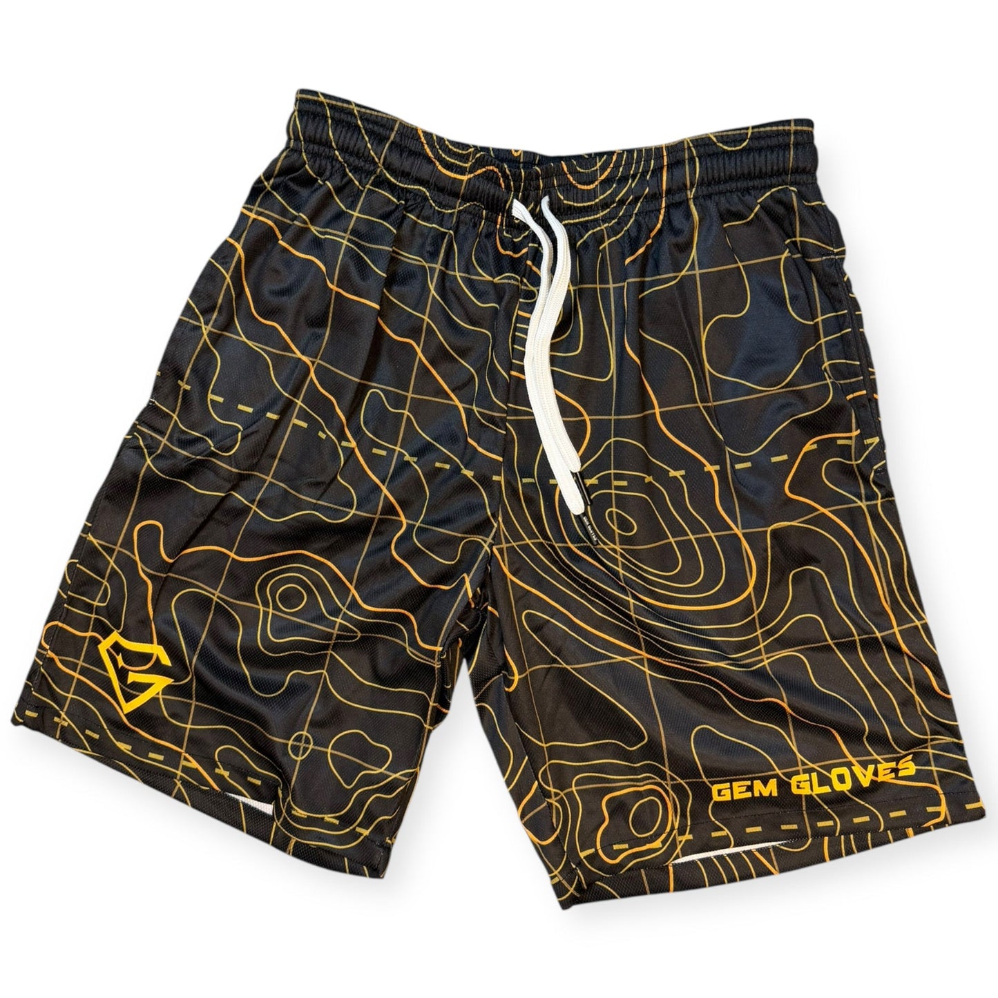 Gem Gloves Mesh Shorts - Topo - Black/Orange