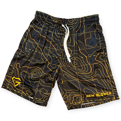 Gem Gloves Mesh Shorts - Topo - Black/Orange