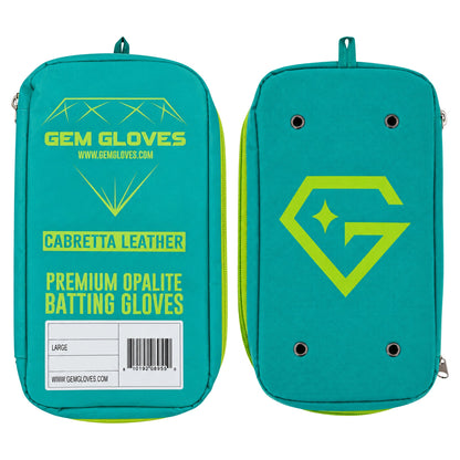 Gem Glove Opalite Batting Glove - Black/Mint