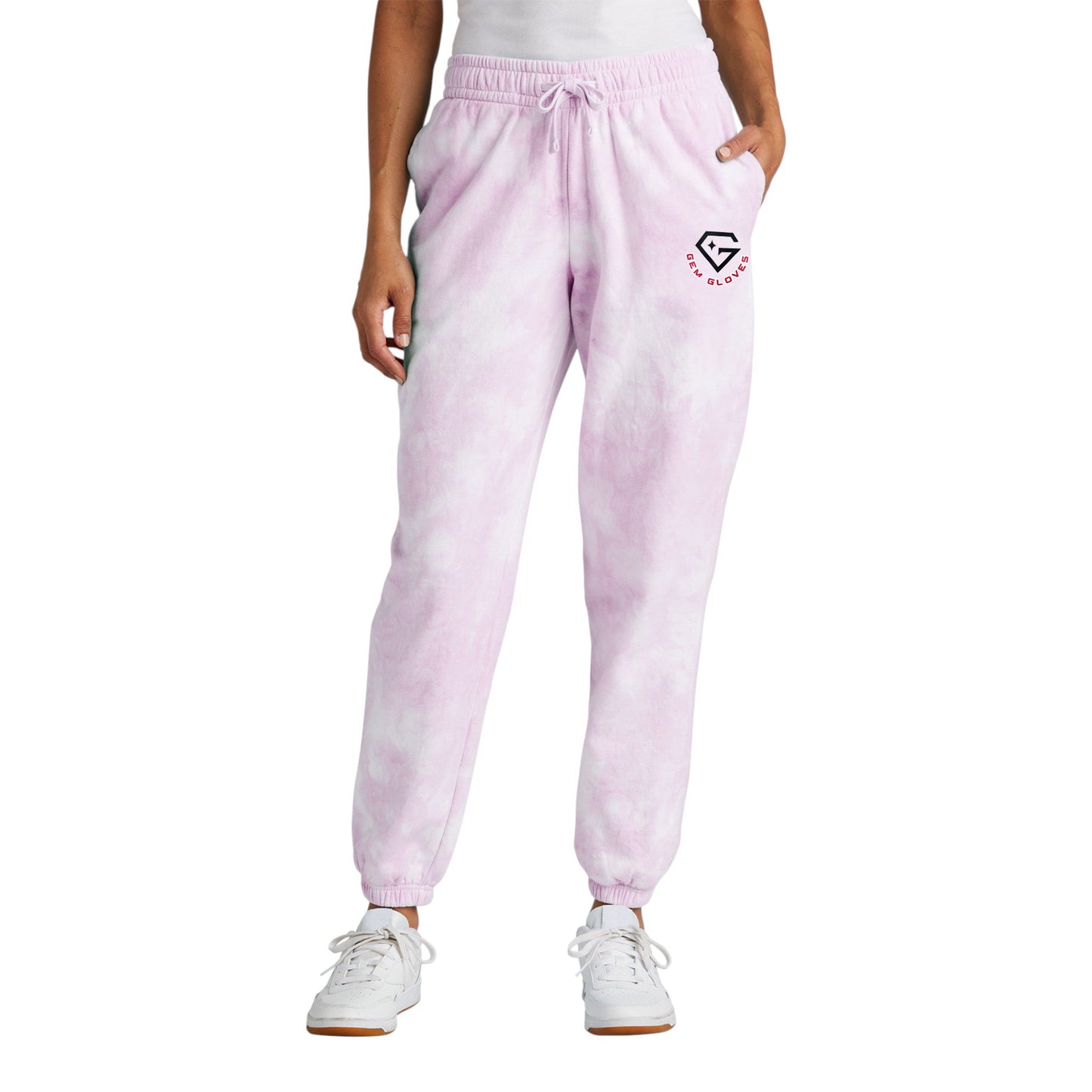Women's Cloud Tie-Dye Premium Sweatpant - Gem Gloves Logo