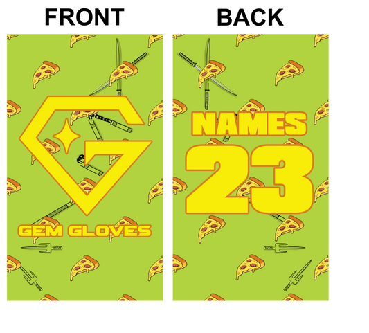 Gem Gloves Pizza Party Bag Tag