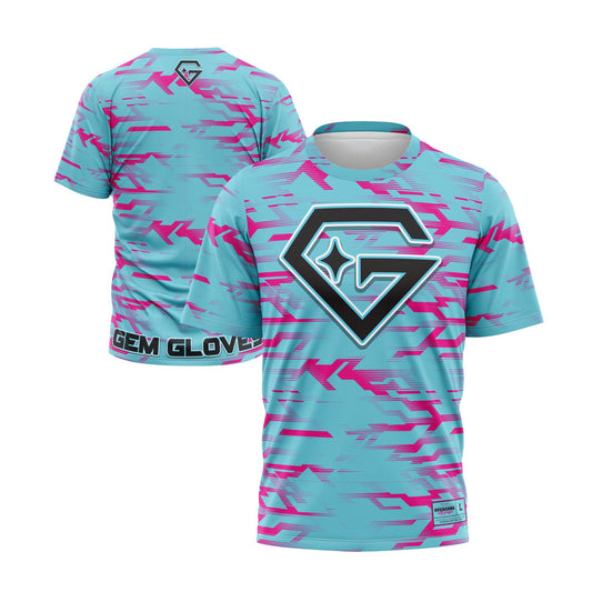 Gem Gloves Short Sleeve Shirt - Ice Pop Static